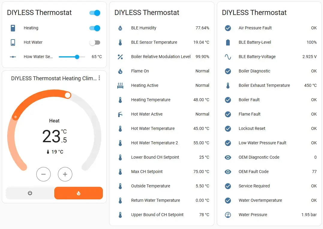 ESPHome OpenTherm Thermostat Configuration