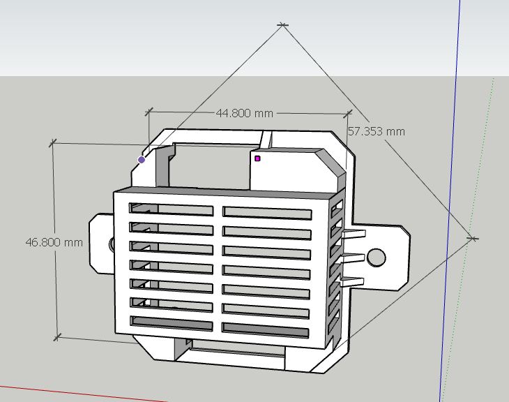 Wall mount back size